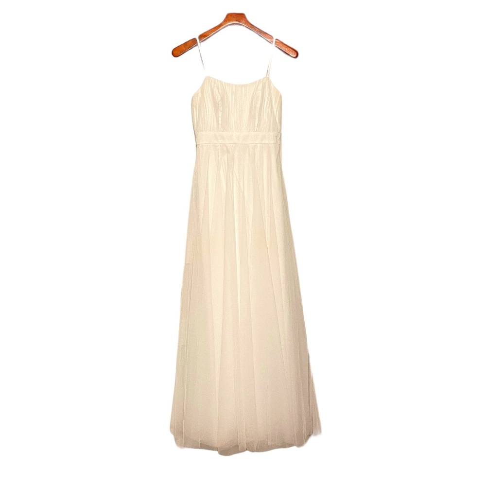 Monique Lhuillier Empire Waist Bridesmaid Bride Wedding Dress Minimalist Size 0